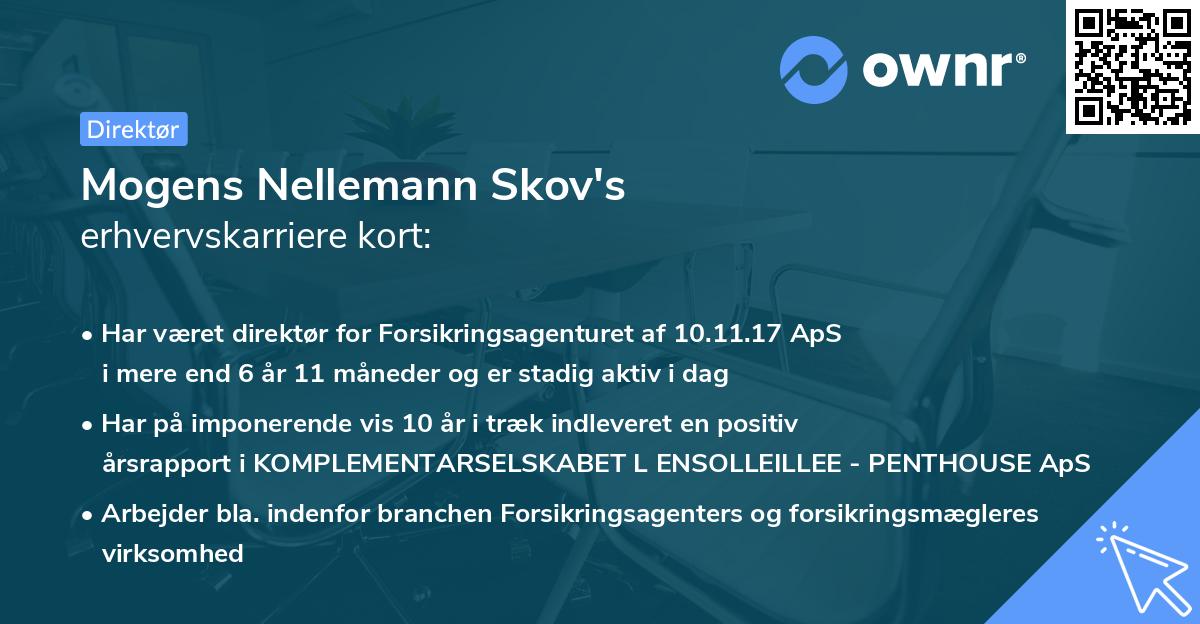 Mogens Nellemann Skov's erhvervskarriere kort