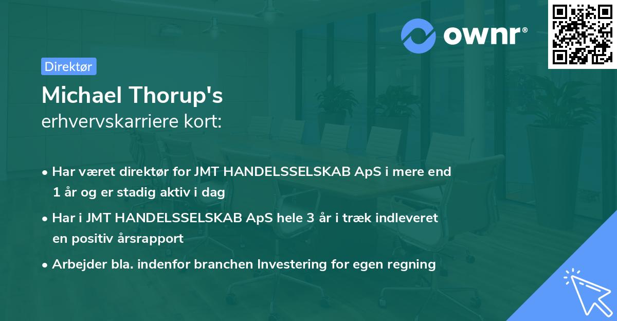 Michael Thorup's erhvervskarriere kort