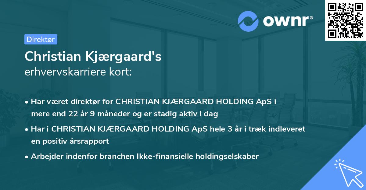Christian Kjærgaard's erhvervskarriere kort
