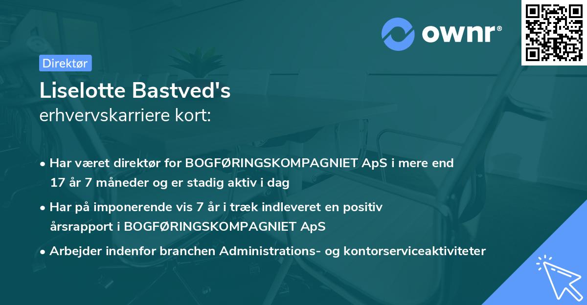 Liselotte Bastved's erhvervskarriere kort