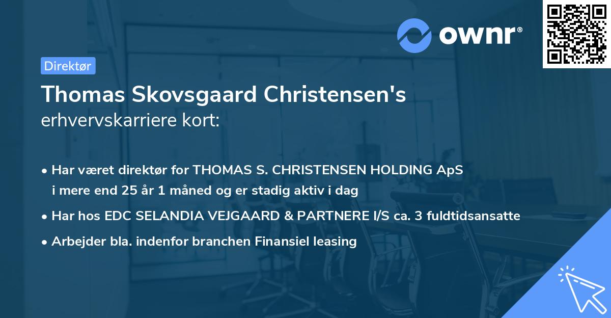 Thomas Skovsgaard Christensen's erhvervskarriere kort