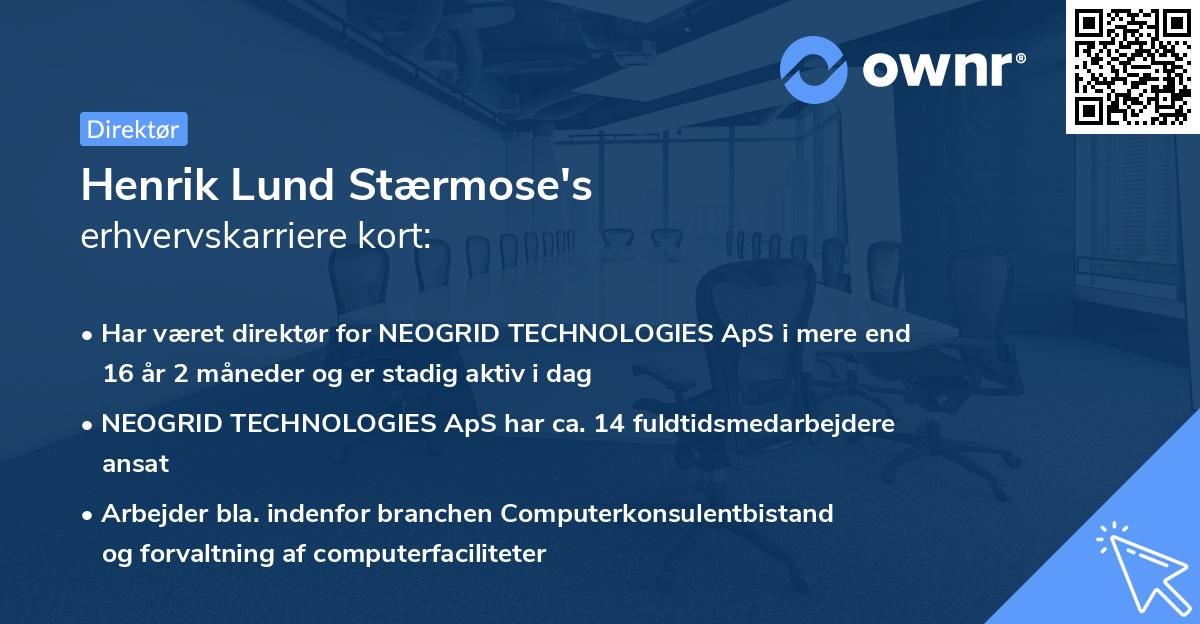 Henrik Lund Stærmose's erhvervskarriere kort