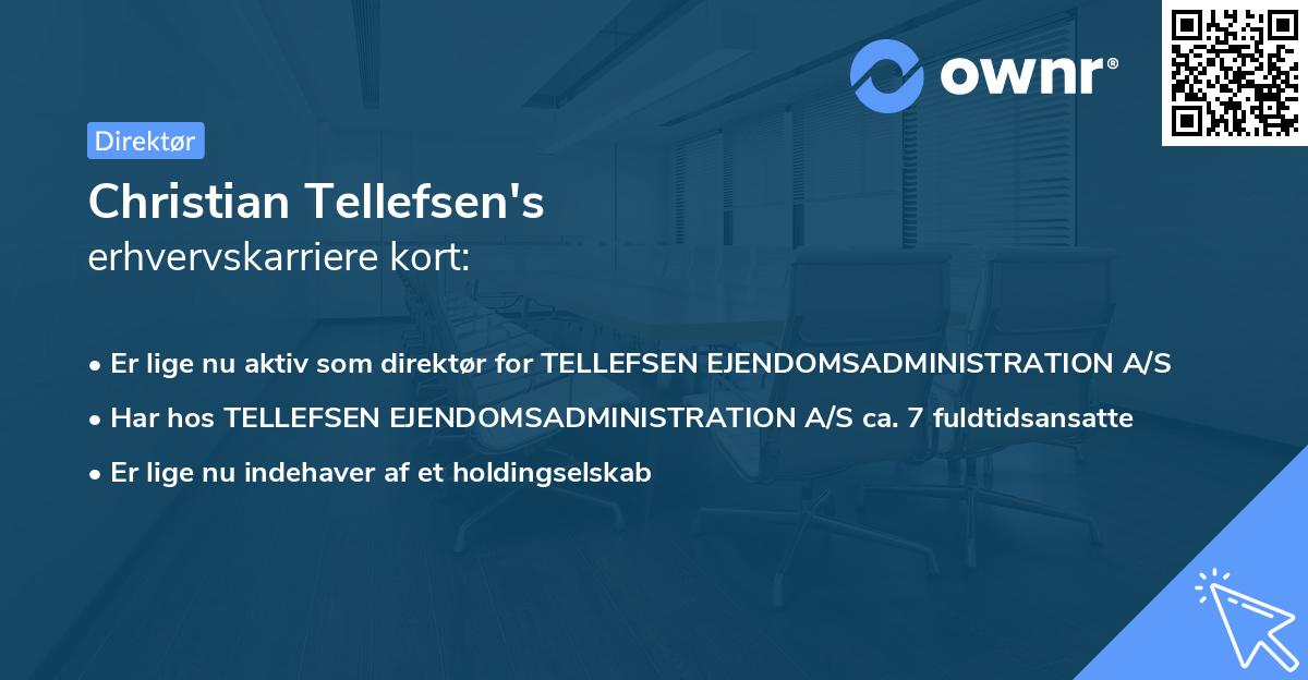 Christian Tellefsen's erhvervskarriere kort