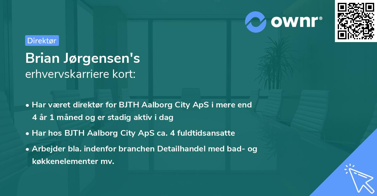 Brian Jørgensen's erhvervskarriere kort