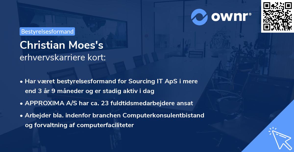 Christian Moes's erhvervskarriere kort