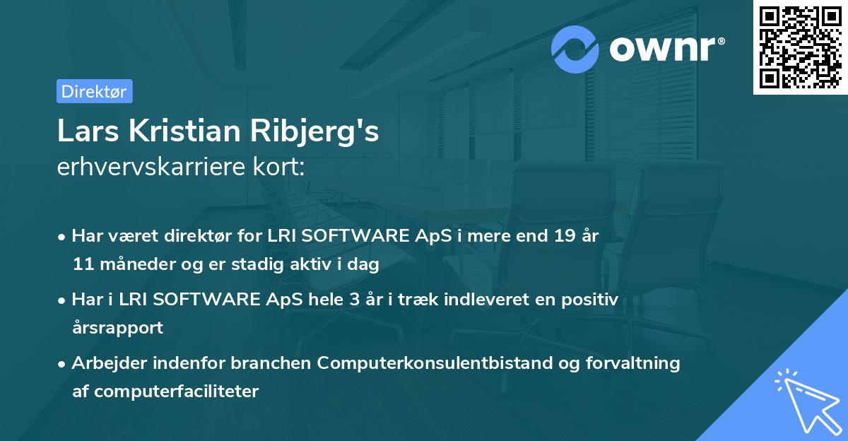 Lars Kristian Ribjerg's erhvervskarriere kort