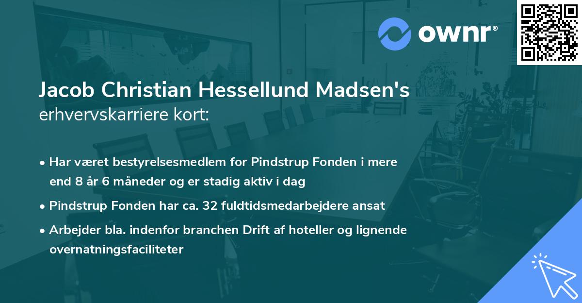 Jacob Christian Hessellund Madsen's erhvervskarriere kort