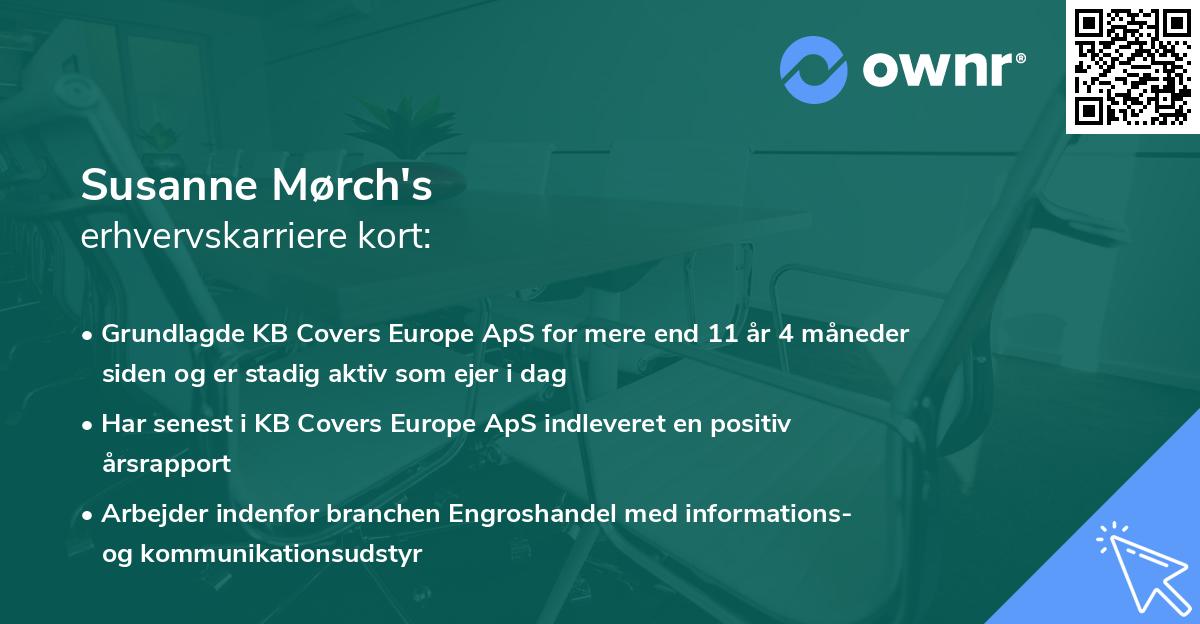 Susanne Mørch's erhvervskarriere kort