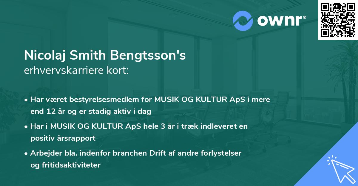 Nicolaj Smith Bengtsson's erhvervskarriere kort