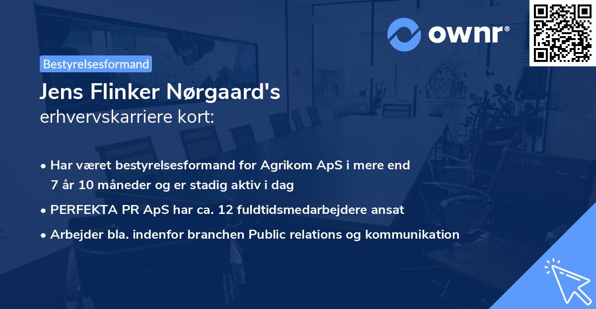 Jens Flinker Nørgaard's erhvervskarriere kort