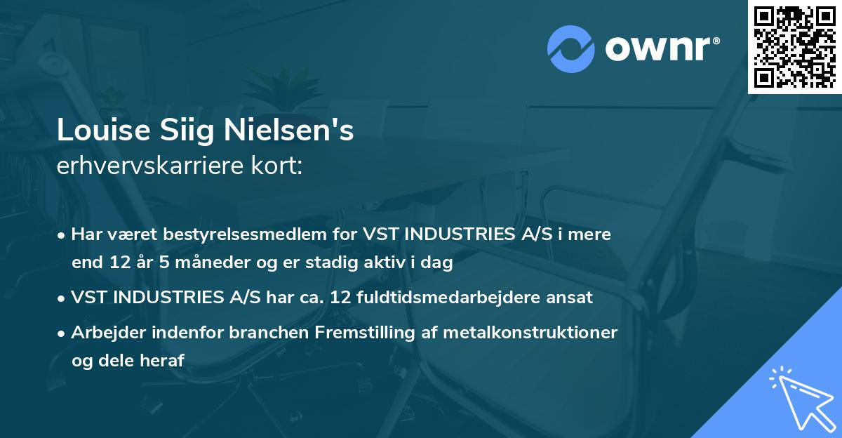 Louise Siig Nielsen's erhvervskarriere kort