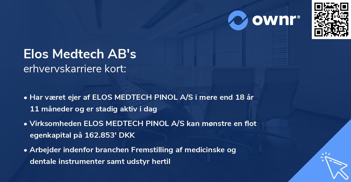 Elos Medtech AB's erhvervskarriere kort