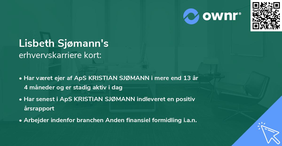 Lisbeth Sjømann's erhvervskarriere kort