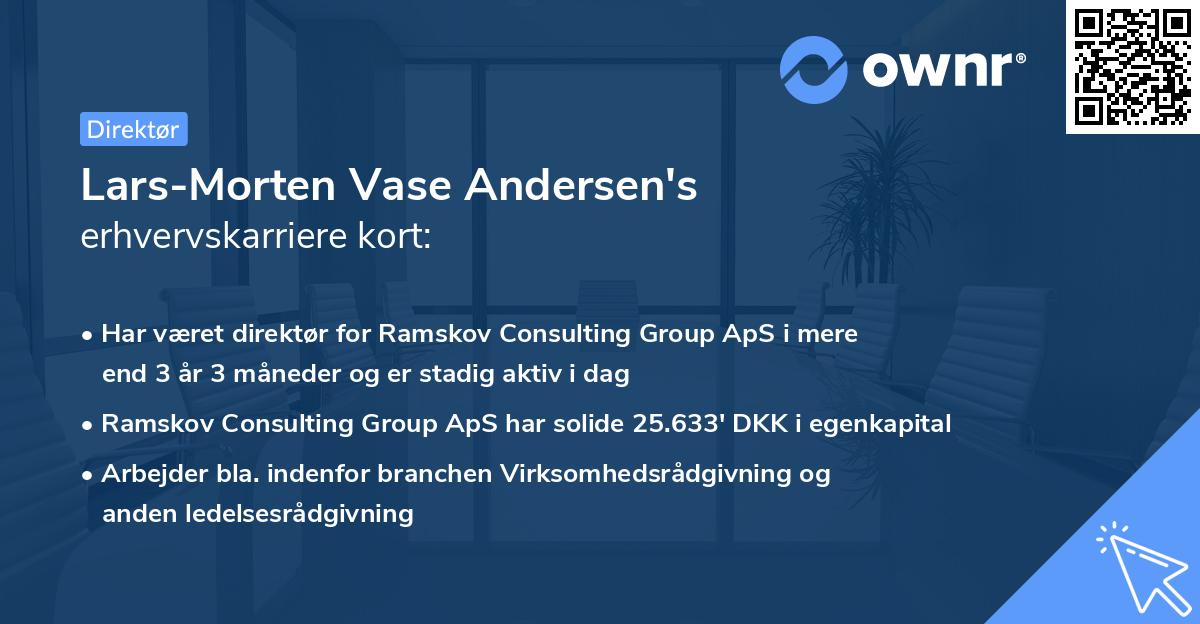 Lars-Morten Vase Andersen's erhvervskarriere kort