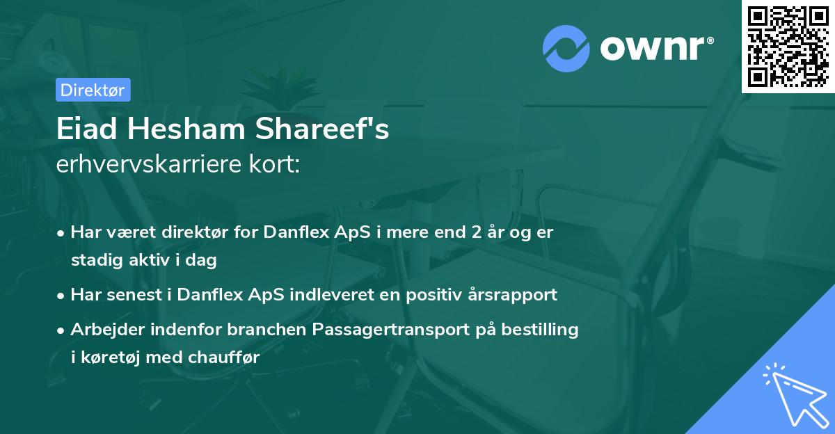 Eiad Hesham Shareef's erhvervskarriere kort
