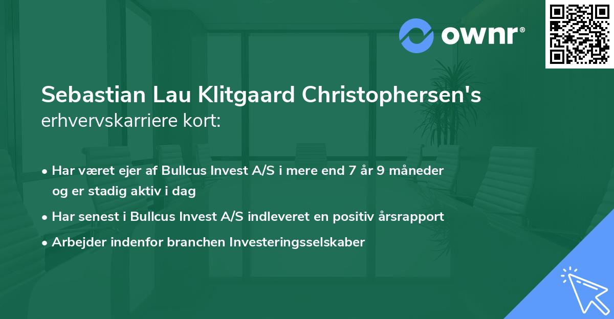 Sebastian Lau Klitgaard Christophersen's erhvervskarriere kort