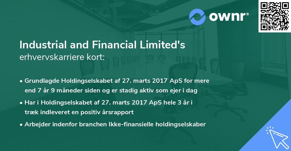 Industrial and Financial Limited's erhvervskarriere kort