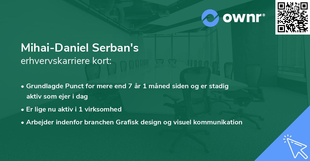 Mihai-Daniel Serban's erhvervskarriere kort