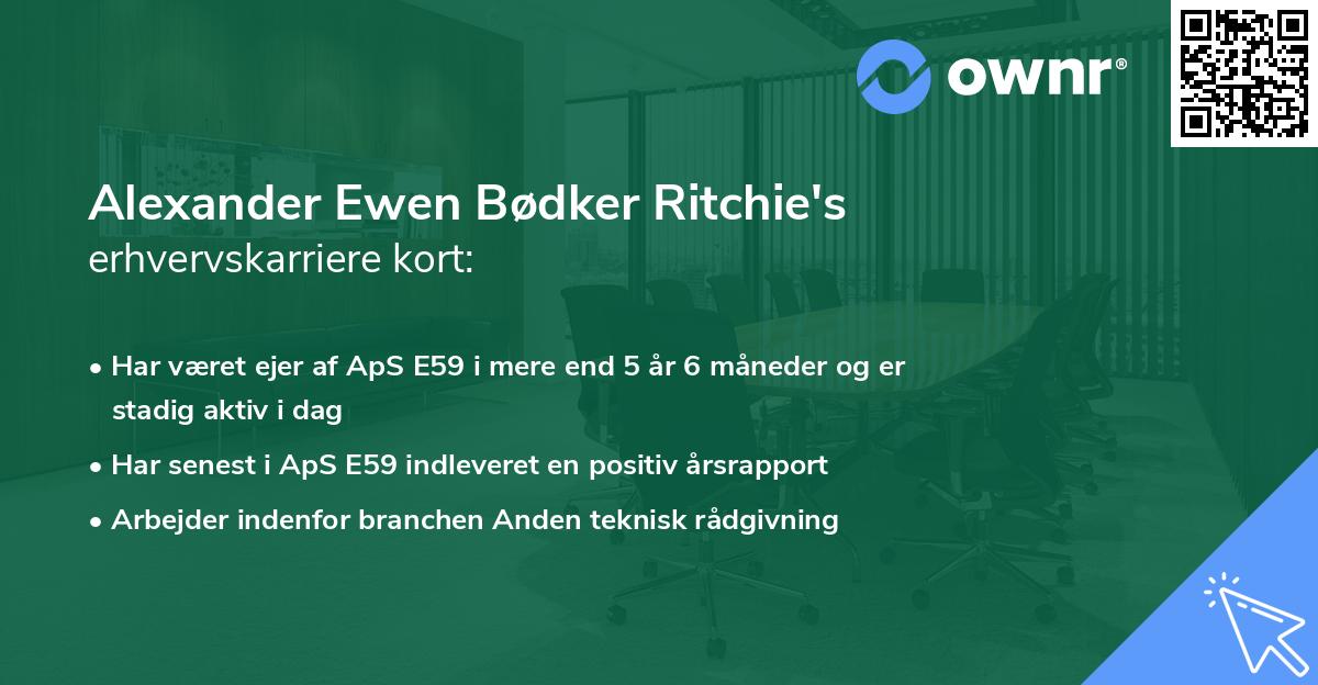 Alexander Ewen Bødker Ritchie's erhvervskarriere kort