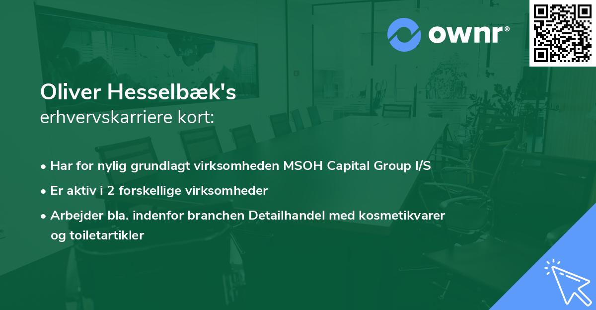 Oliver Hesselbæk's erhvervskarriere kort