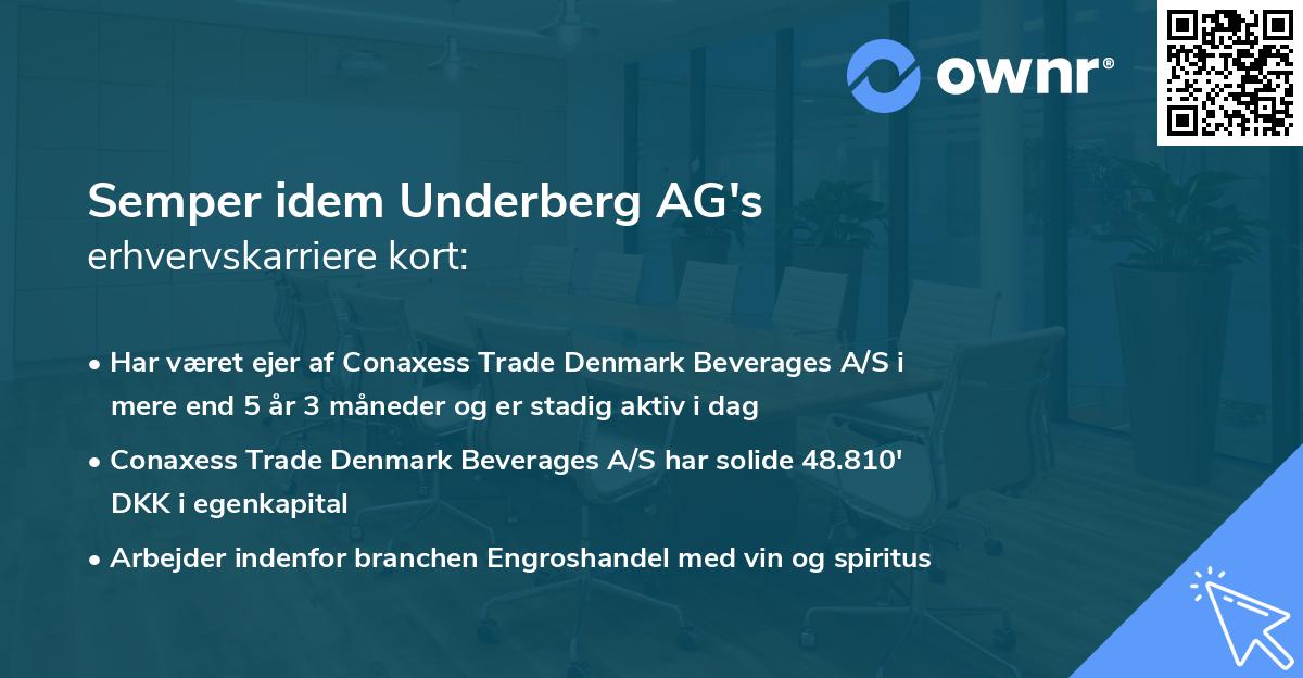 Semper idem Underberg AG's erhvervskarriere kort