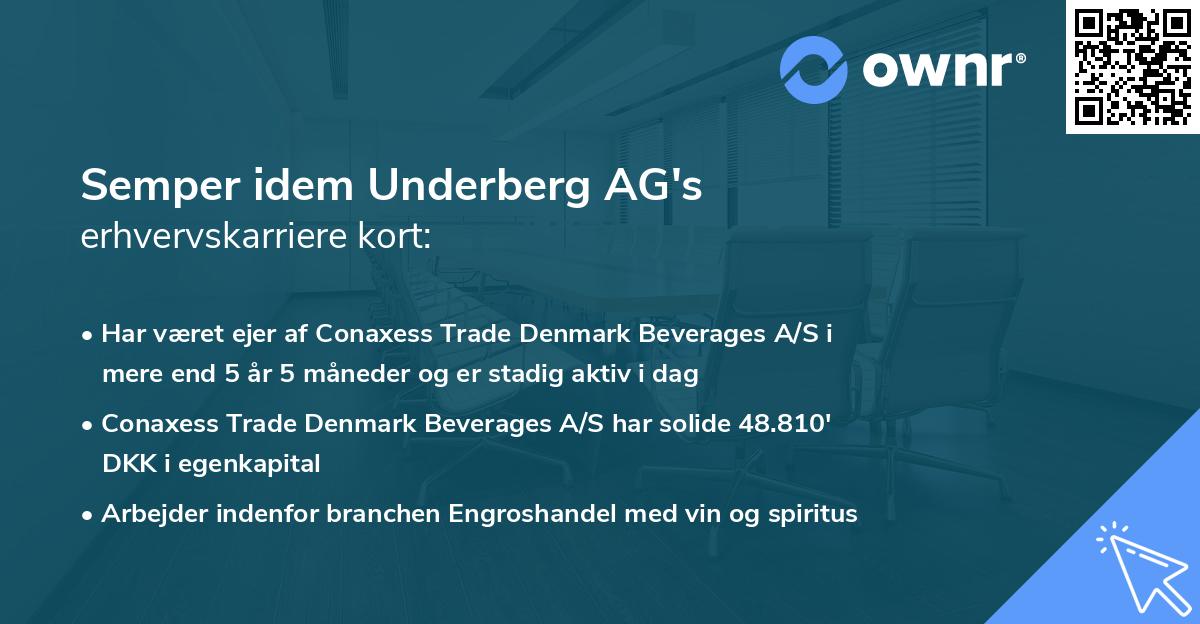 Semper idem Underberg AG's erhvervskarriere kort