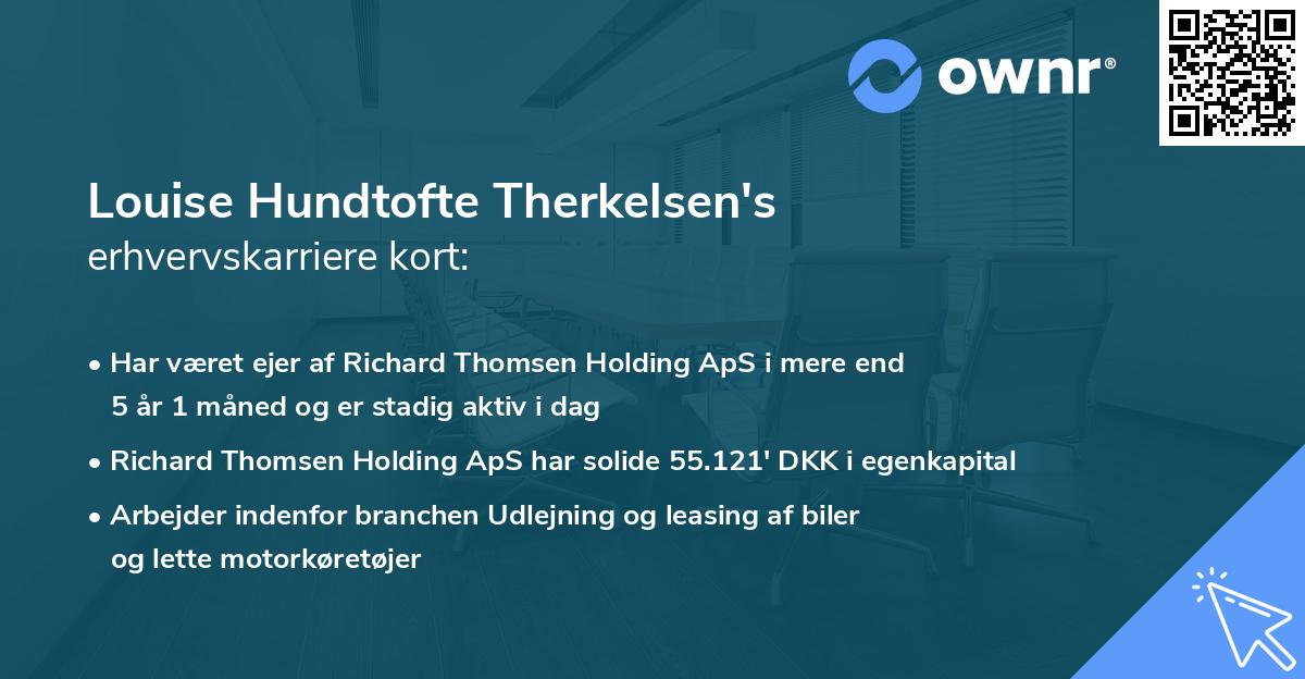 Louise Hundtofte Therkelsen's erhvervskarriere kort