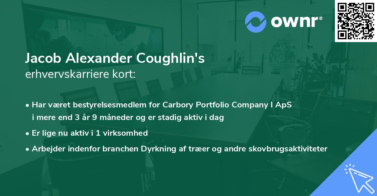 Jacob Alexander Coughlin's erhvervskarriere kort