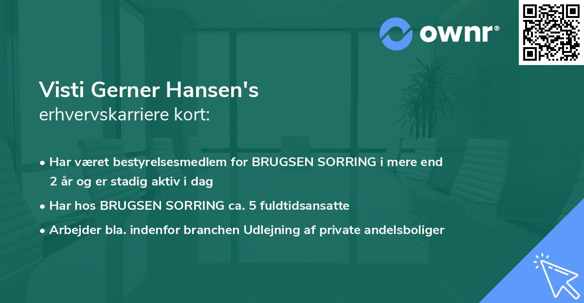 Visti Gerner Hansen's erhvervskarriere kort