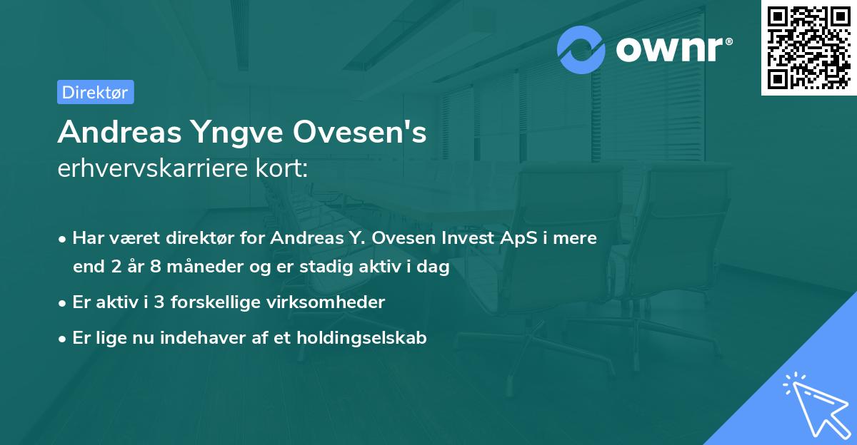 Andreas Yngve Ovesen's erhvervskarriere kort