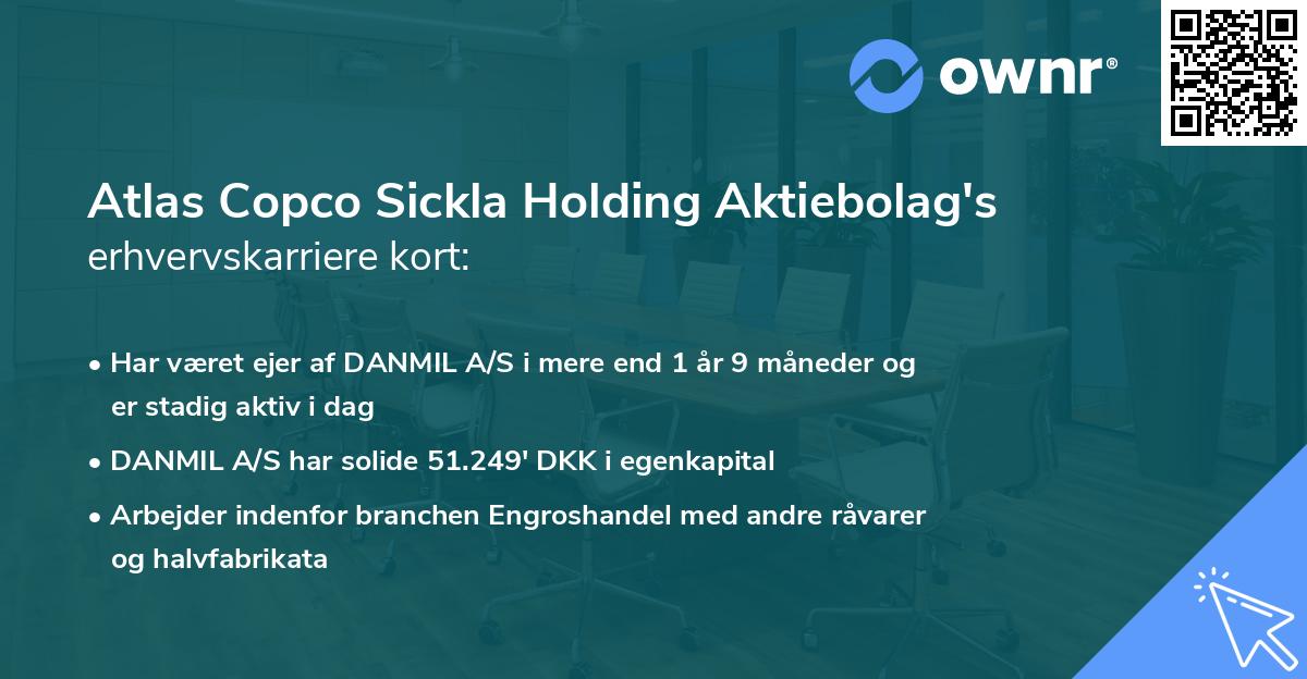 Atlas Copco Sickla Holding Aktiebolag's erhvervskarriere kort