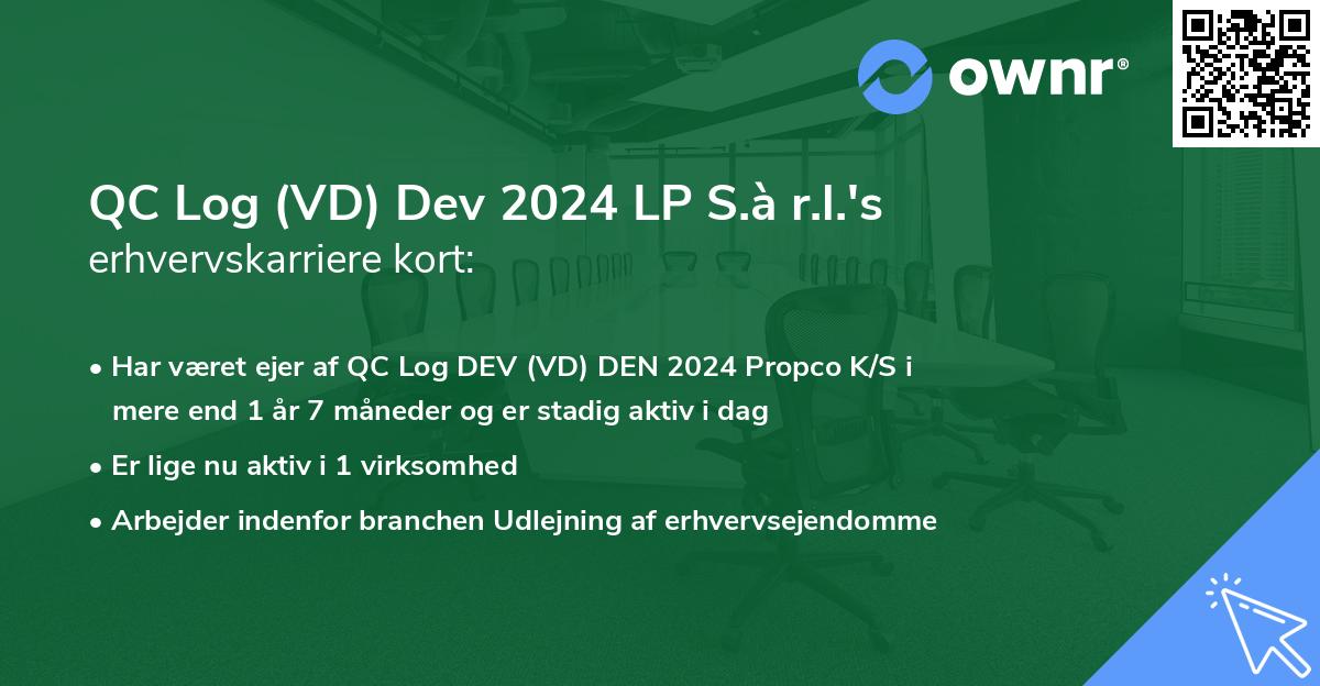 QC Log (VD) Dev 2024 LP S.à r.l.'s erhvervskarriere kort