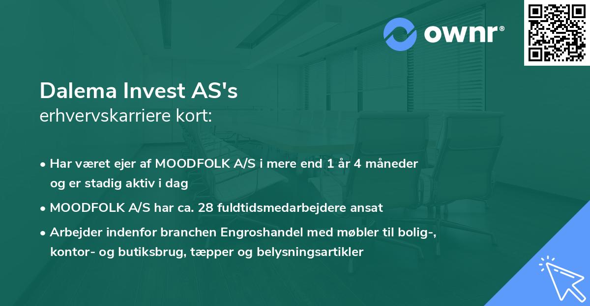 Dalema Invest AS's erhvervskarriere kort