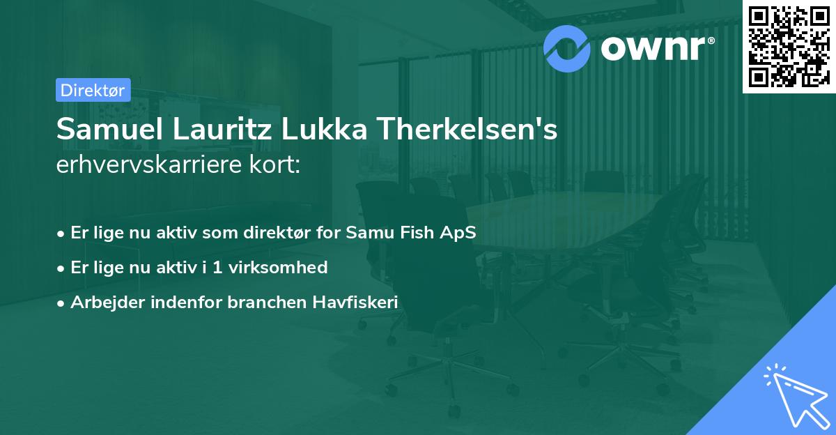 Samuel Lauritz Lukka Therkelsen's erhvervskarriere kort