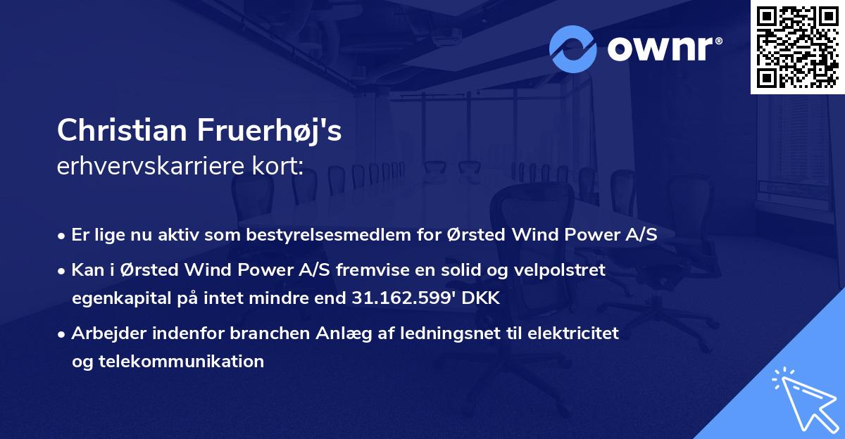 Christian Fruerhøj's erhvervskarriere kort