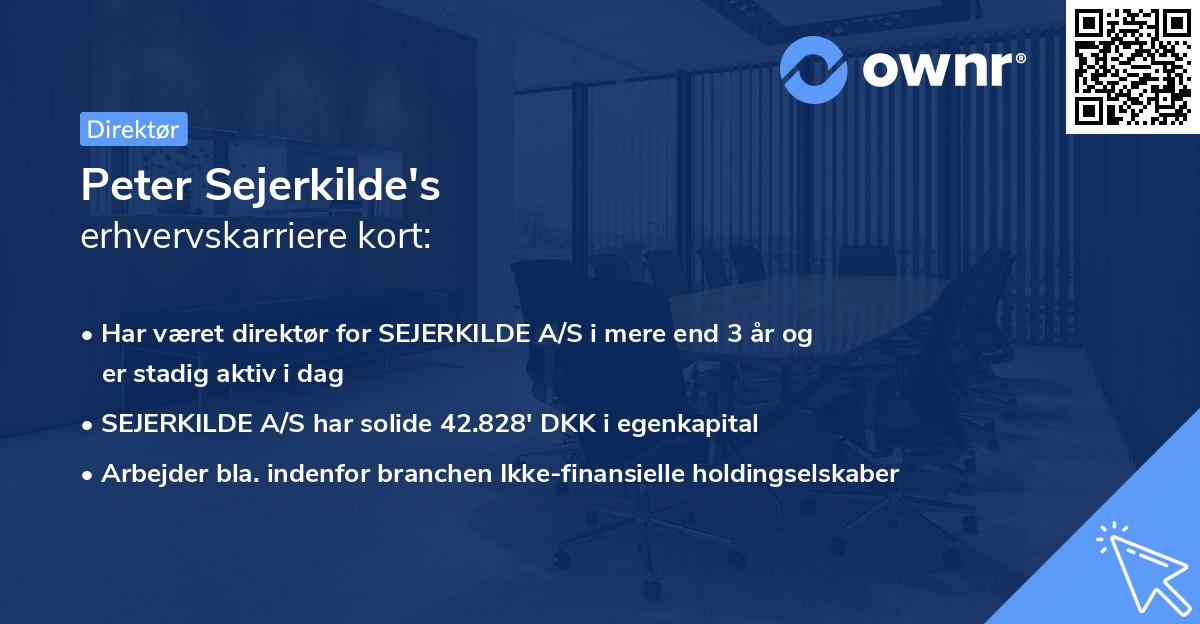 Peter Sejerkilde's erhvervskarriere kort