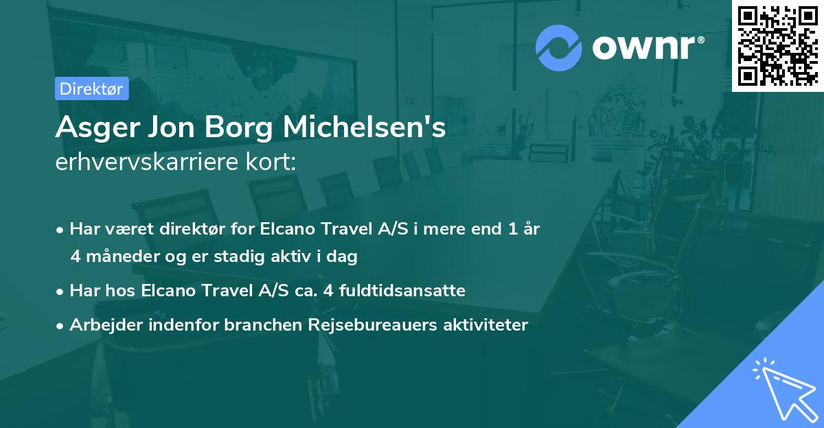 Asger Jon Borg Michelsen's erhvervskarriere kort