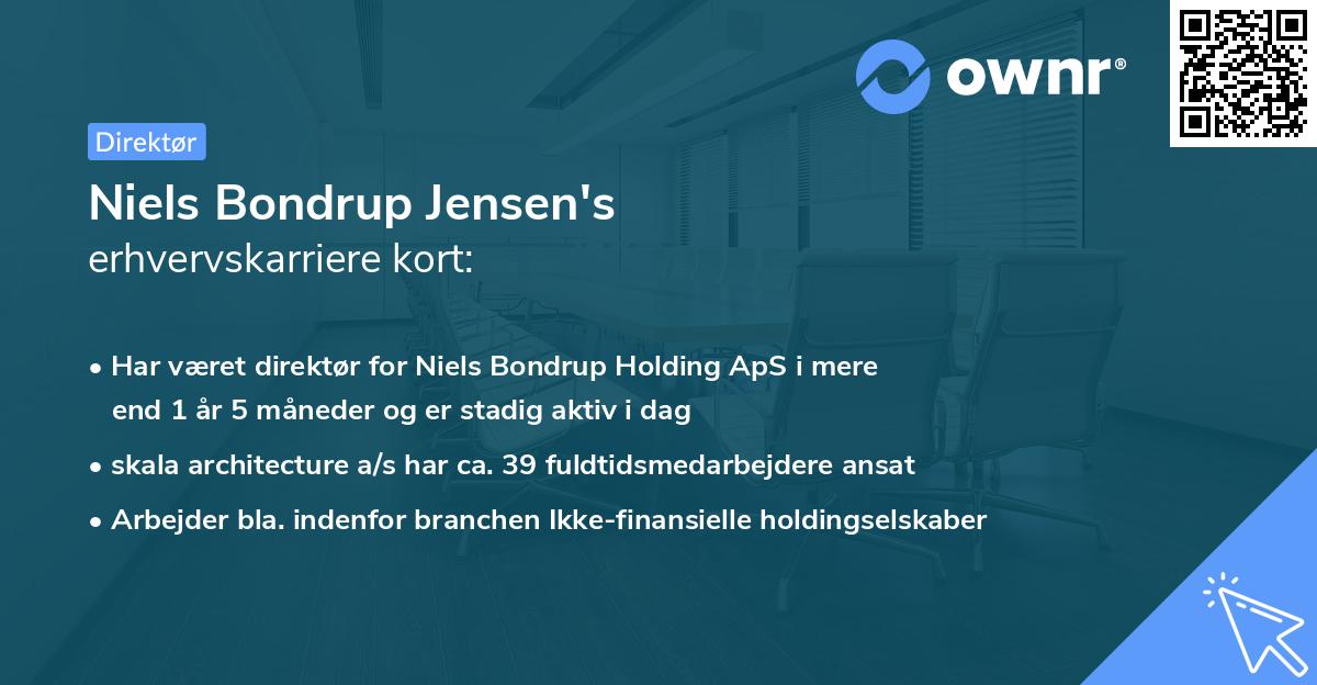 Niels Bondrup Jensen's erhvervskarriere kort