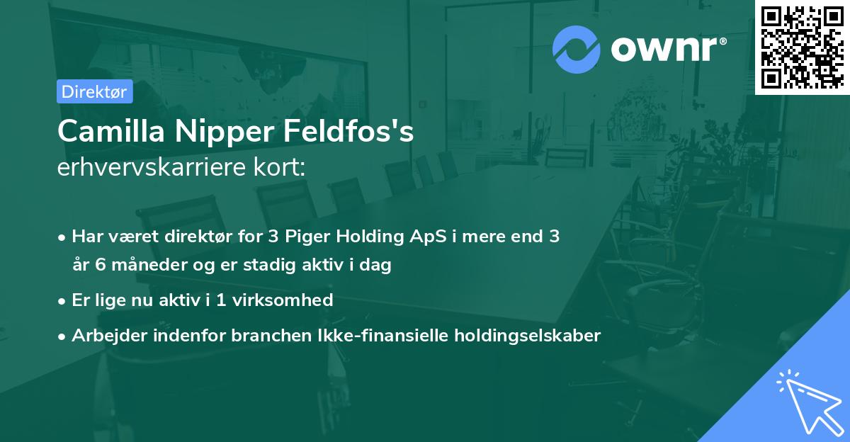 Camilla Nipper Feldfos's erhvervskarriere kort