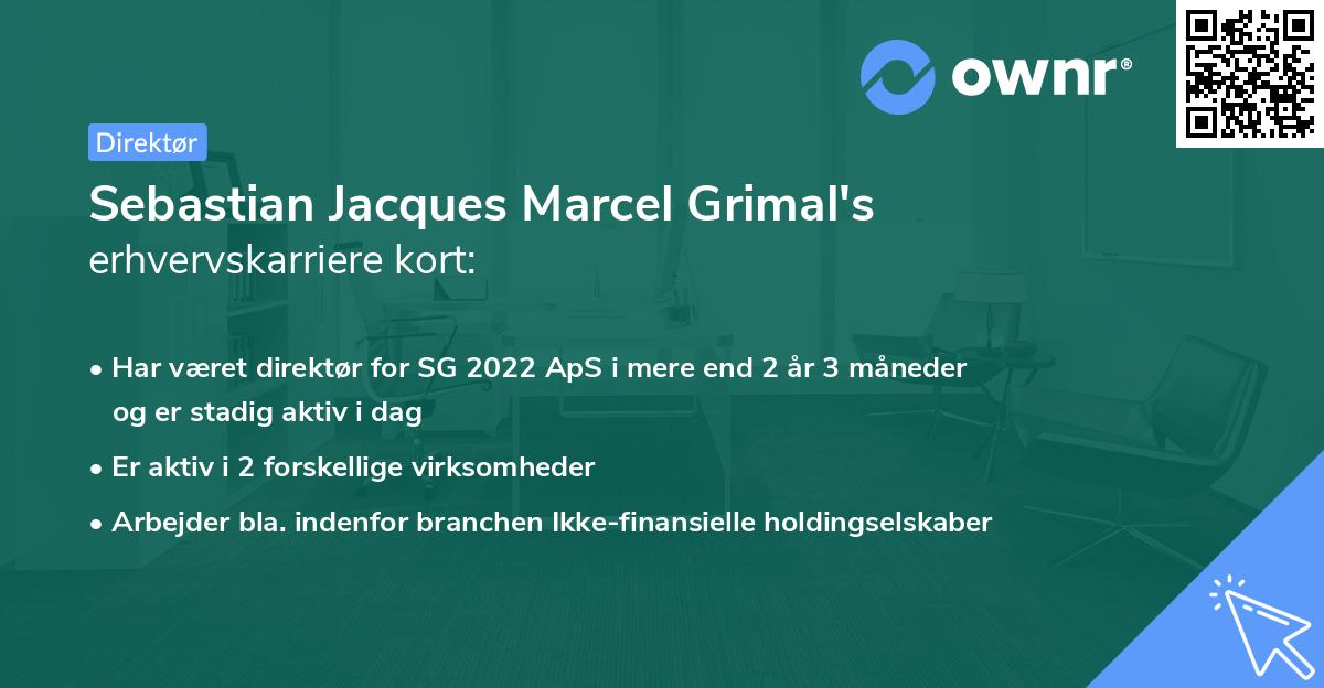 Sebastian Jacques Marcel Grimal's erhvervskarriere kort