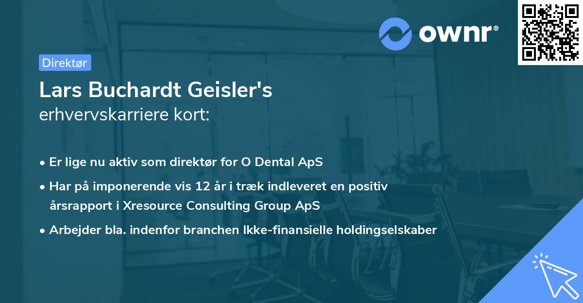 Lars Buchardt Geisler's erhvervskarriere kort