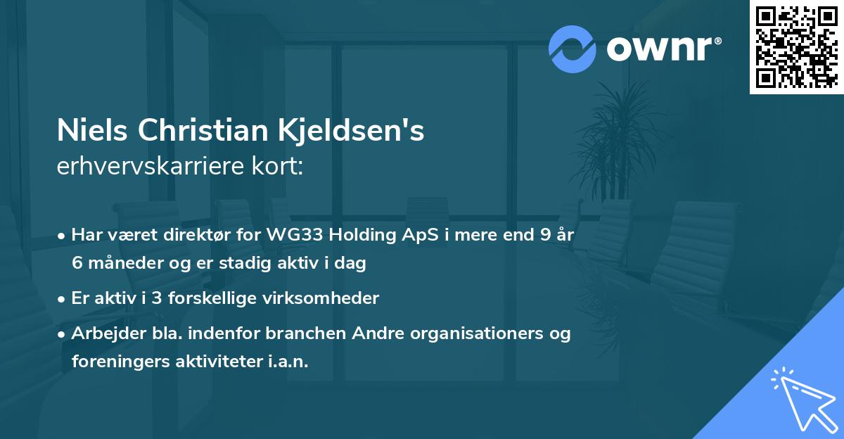 Niels Christian Kjeldsen's erhvervskarriere kort