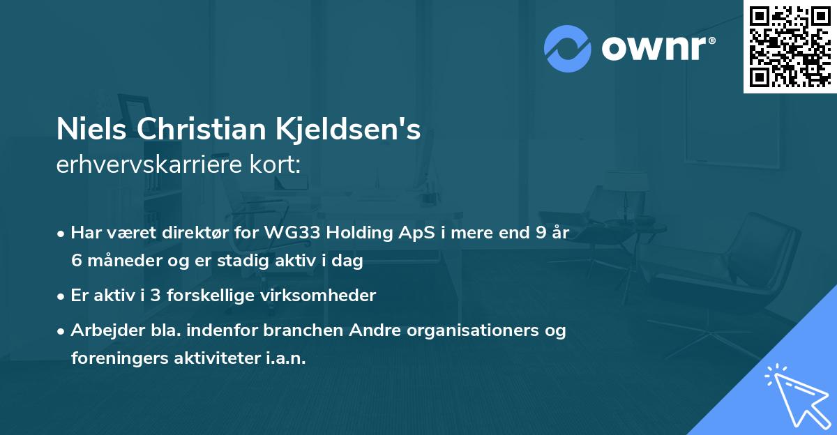 Niels Christian Kjeldsen's erhvervskarriere kort