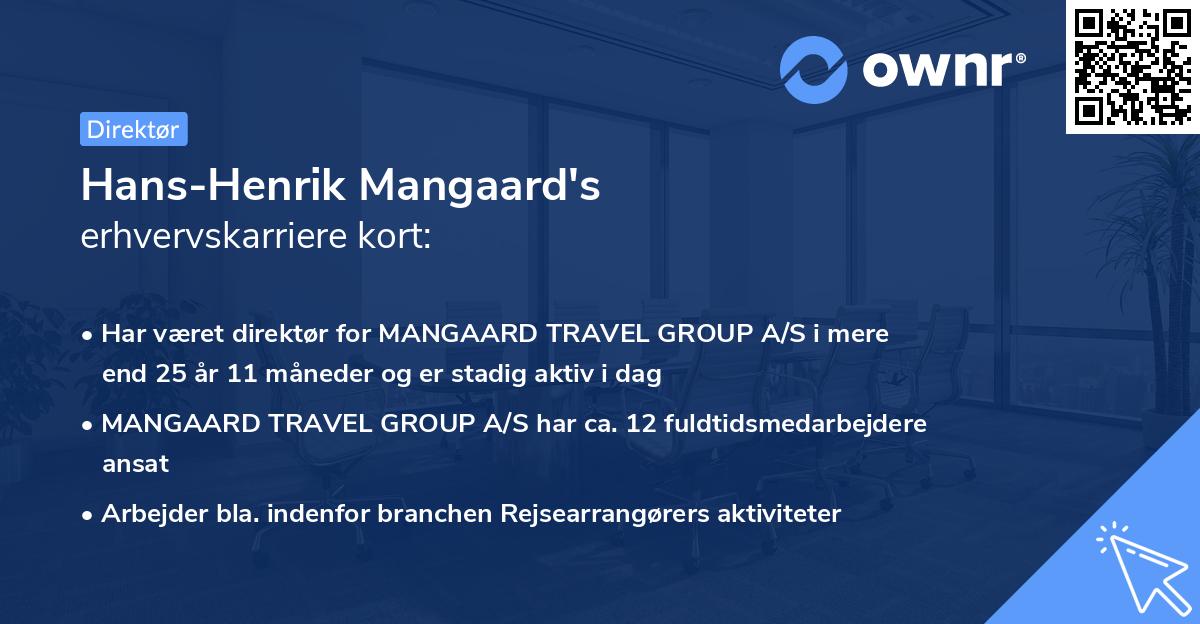 Hans-Henrik Mangaard's erhvervskarriere kort