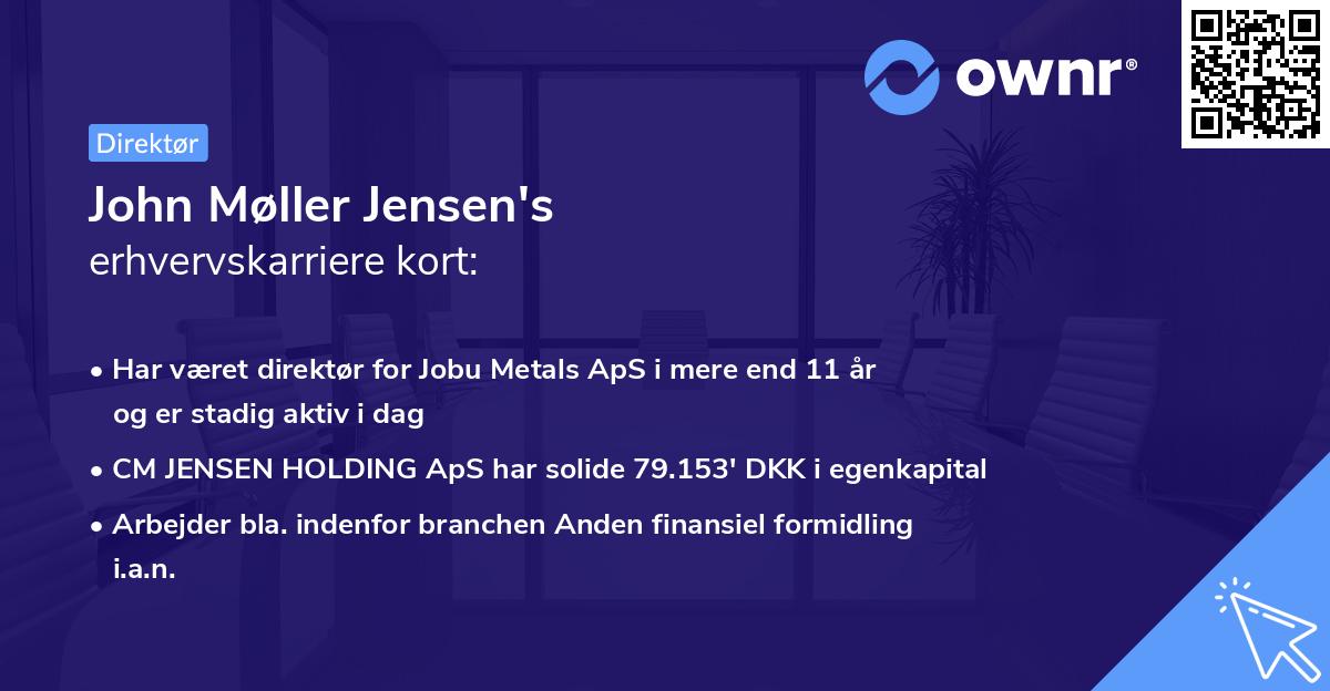 John Møller Jensen's erhvervskarriere kort