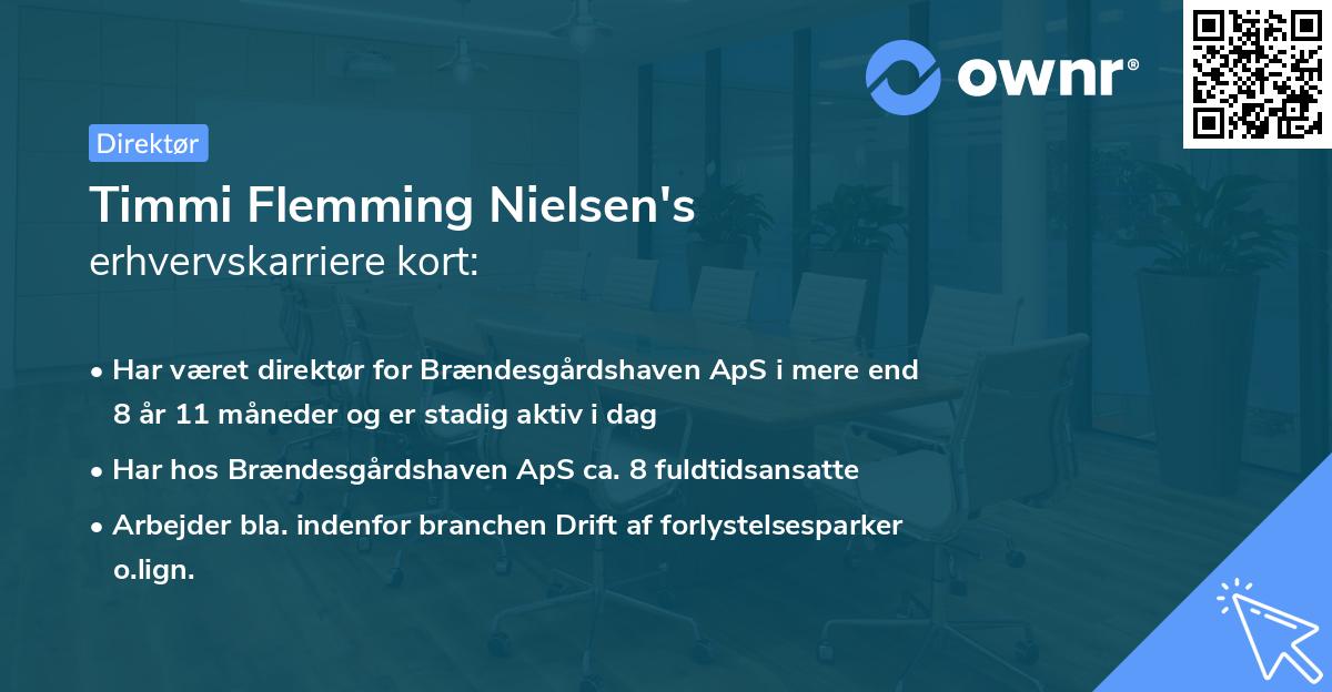 Timmi Flemming Nielsen's erhvervskarriere kort