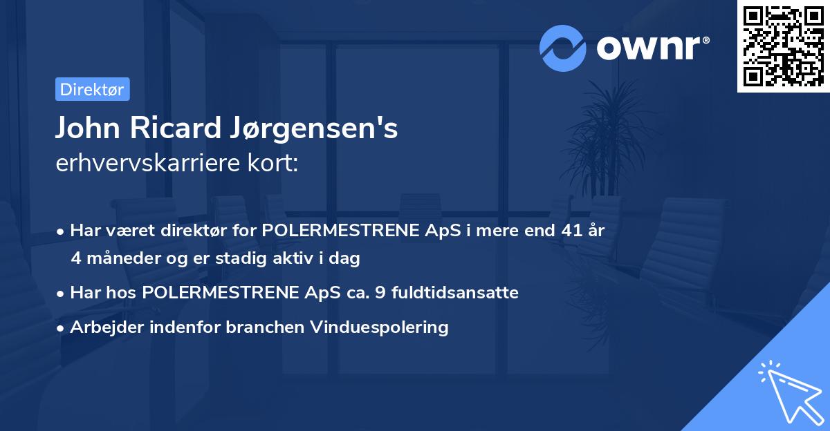 John Ricard Jørgensen's erhvervskarriere kort