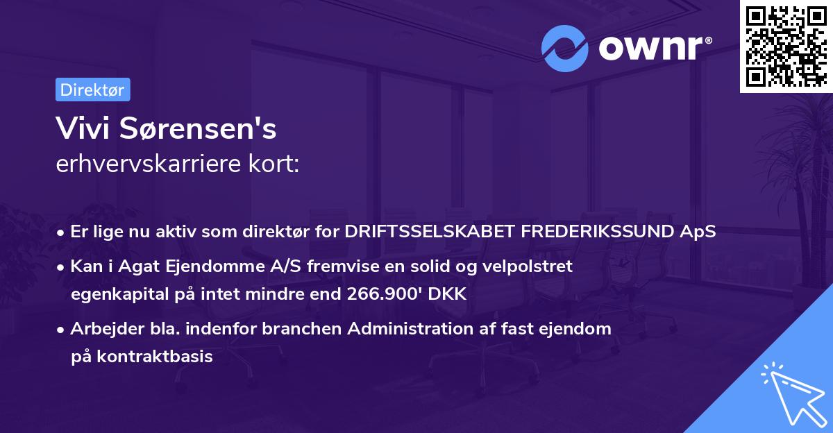 Vivi Sørensen's erhvervskarriere kort