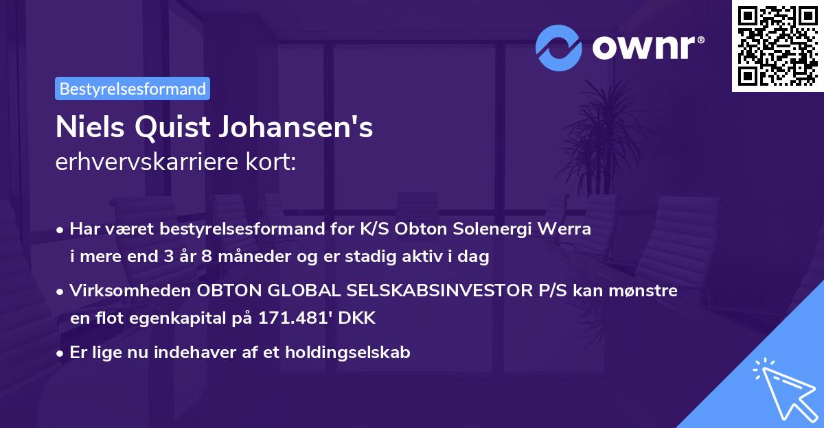 Niels Quist Johansen's erhvervskarriere kort