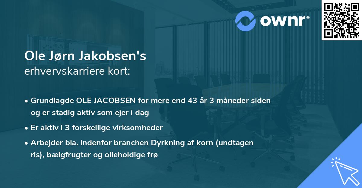 Ole Jørn Jakobsen's erhvervskarriere kort